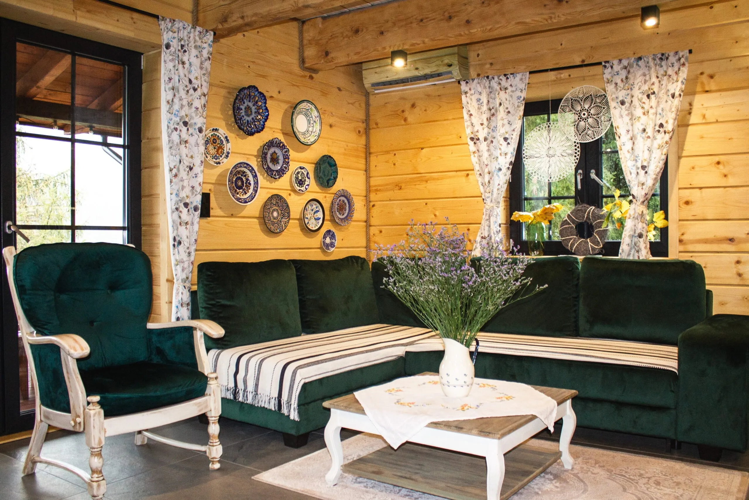 Apartament 2 – salon z narożnikiem